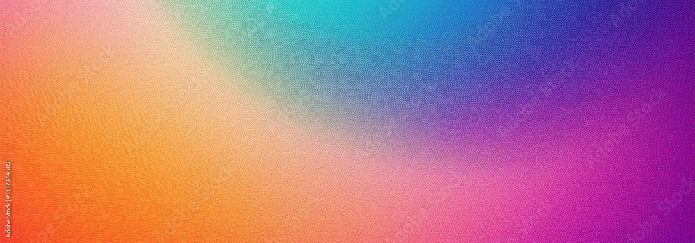 Obraz premium Vibrant abstract grainy color gradient background, glowing abstract wave, noise texture backdrop