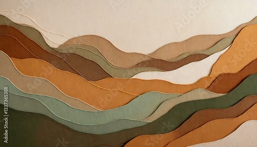 Serene Abstract Hills in Earth Tones