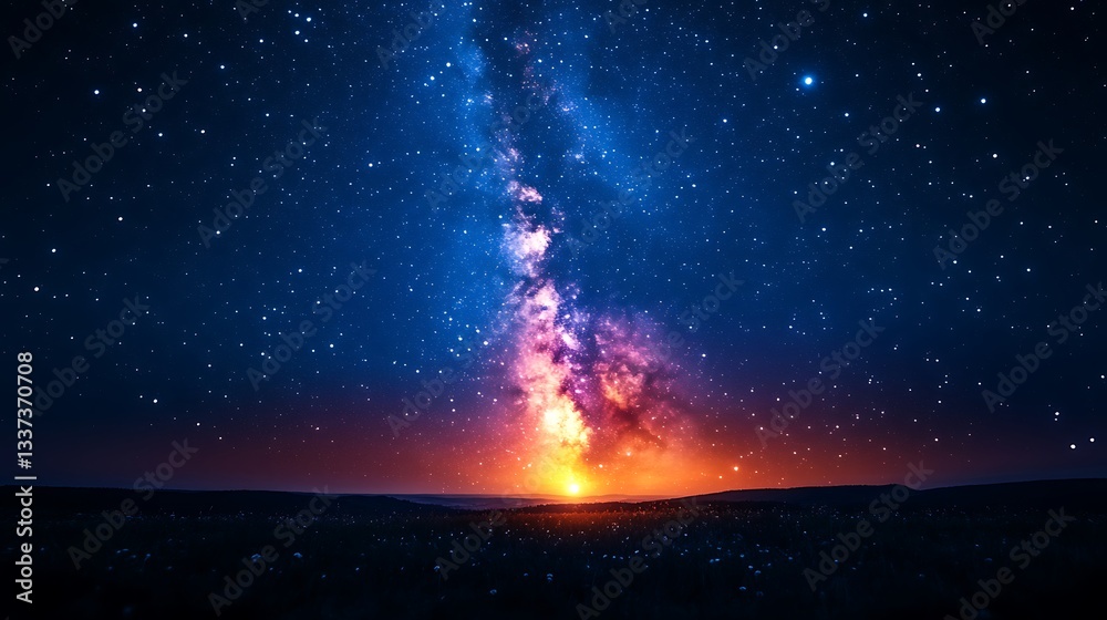 Fototapeta premium Milky way night sky stars high resolution hd image