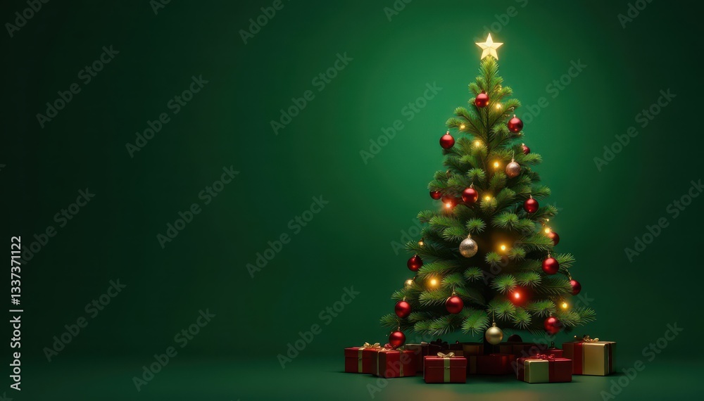 Classic deep green Christmas tree, full and vibrant , tree, background, twig Classic deep green Christmas tree, full and vibrant , tree, background, twig