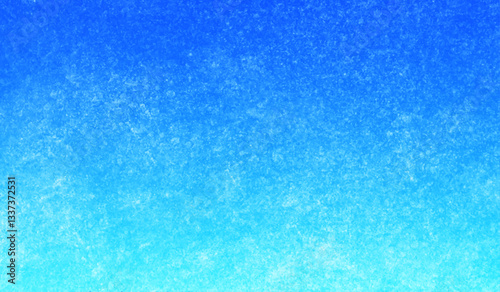 Background of frozen window glass, very strong frost and cold, texture in blue color, Abstract colorful watercolor splashes texture. 