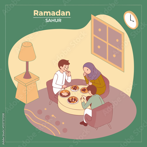 During Ramadan, Muslims observing fasts eat a pre-dawn meal called "Sehri" or "Suhoor" before dawn, and then abstain from food and drink until sunset, breaking their fast with "Iftar". 