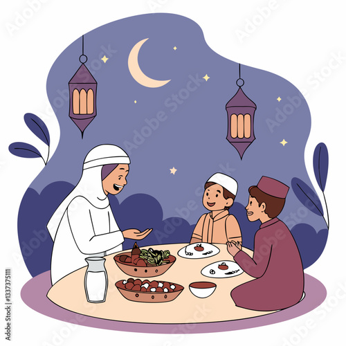 During Ramadan, Muslims observing fasts eat a pre-dawn meal called "Sehri" or "Suhoor" before dawn, and then abstain from food and drink until sunset, breaking their fast with "Iftar". 