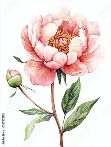 Beautiful bouquet of Peony in full bloom