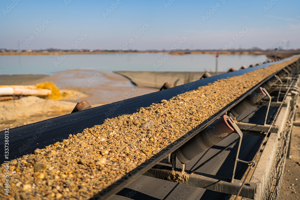 Full Conveyor Belt - Open Pit Mine - Process Automation by Rubber Conveyor Belt