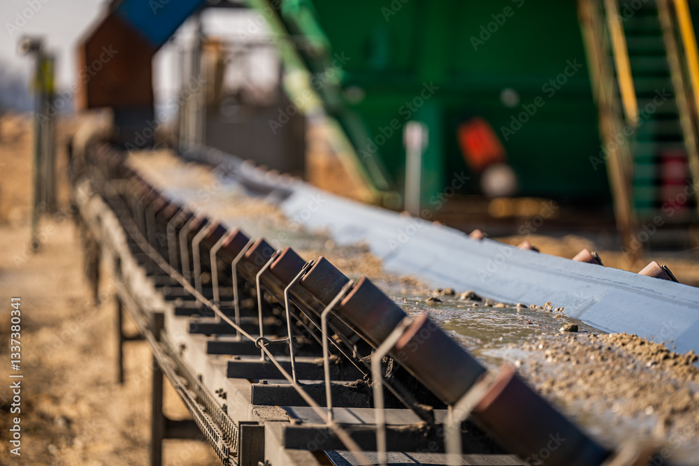 Full Conveyor Belt - Open Pit Mine - Process Automation by Rubber Conveyor Belt