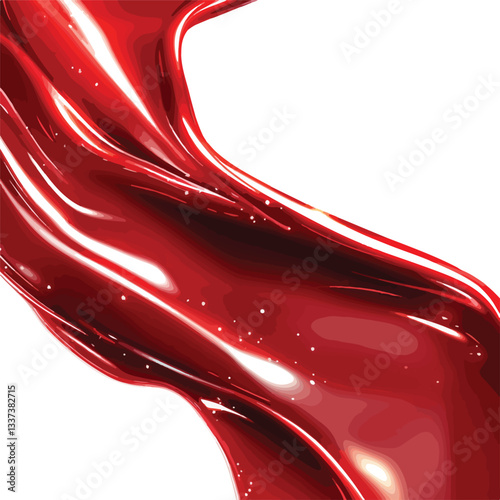 Abstract Shiny Red Liquid with Glowing Highlight 154e3603 Adobe Stock Photo