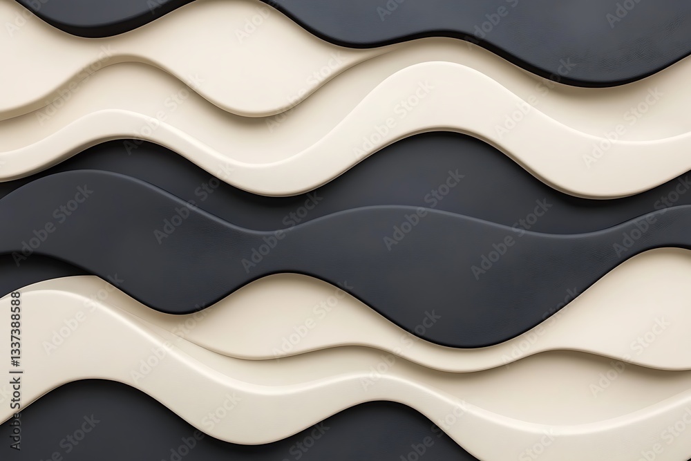 Abstract Wave Pattern Design for Interior Wall Abstract Wave Pattern Design for Interior Wall