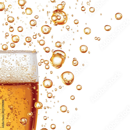 Refreshing Air Bubbles of Cola, Soda, Beer or Water Texture