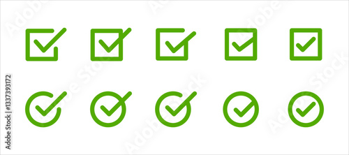 green checklist bullet point