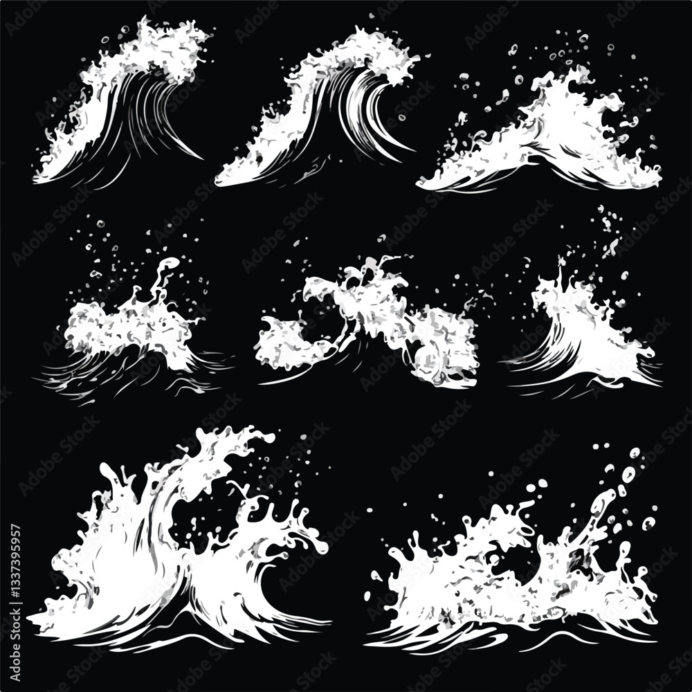 Water Splash Sea Animation Sprite Sheet for Creating Ocean Effects Water Splash Sea Animation Sprite Sheet for Creating Ocean Effects