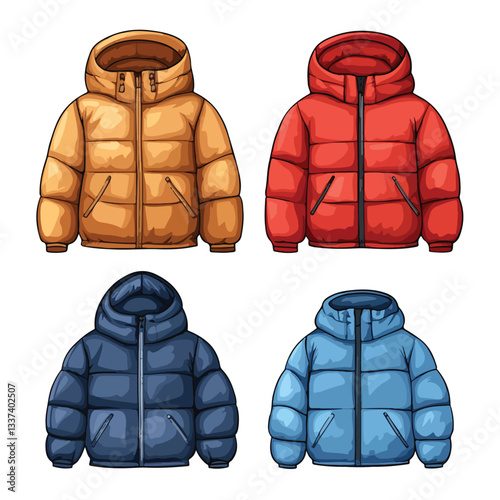 Stylish Autumn Winter Puffer Jacket Collection Front View