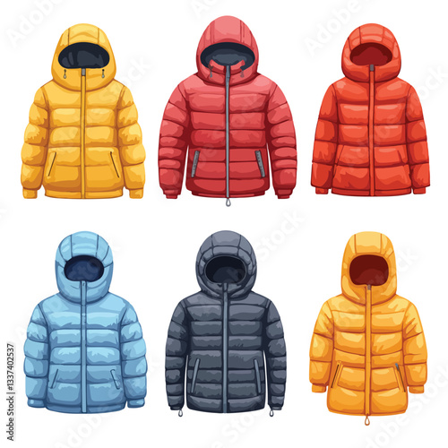 Stylish Autumn Winter Puffer Jacket Collection Front View