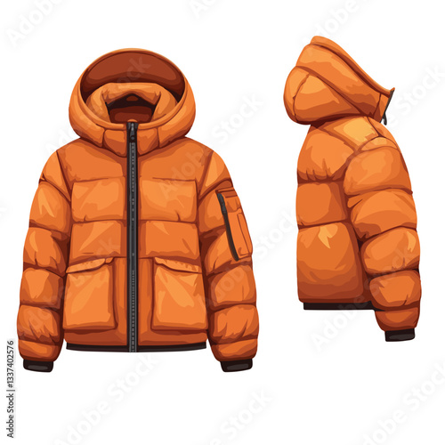 Stylish Autumn Winter Puffer Jacket Collection Front View