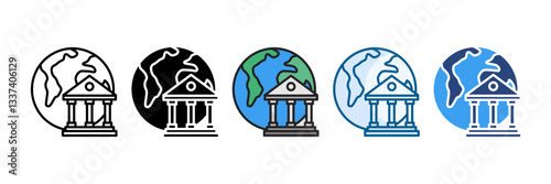 Worldwide Icon Set Multiple Style Collection