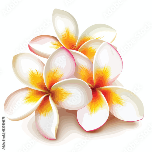 Elegant Frangipani Flower Vector Background