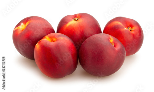 nectarine path isolated on white