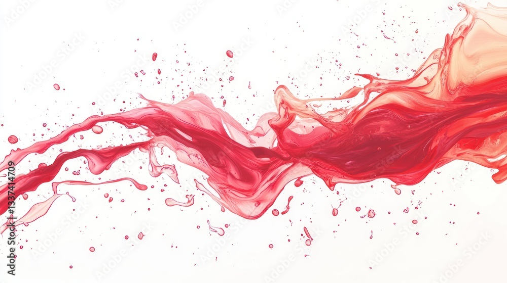 Crimson Liquid Splash: A Dynamic Abstract Artwork Crimson Liquid Splash: A Dynamic Abstract Artwork