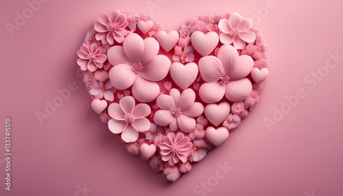 heart of pink roses