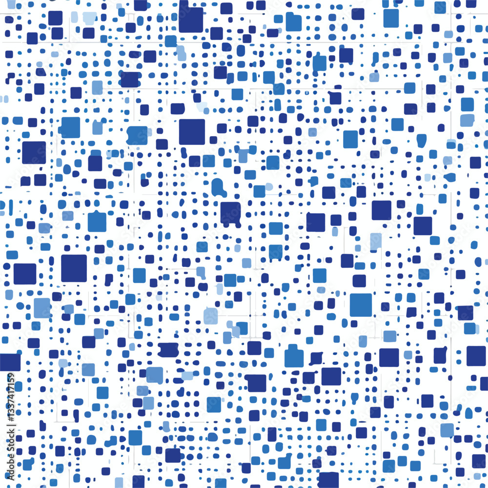 Fototapeta premium Blue Abstract Seamless Network Background Design