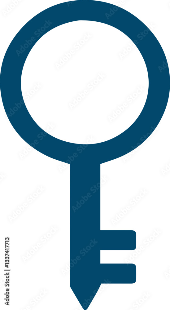 Key icon, security and access rights concept Key icon, security and access rights concept