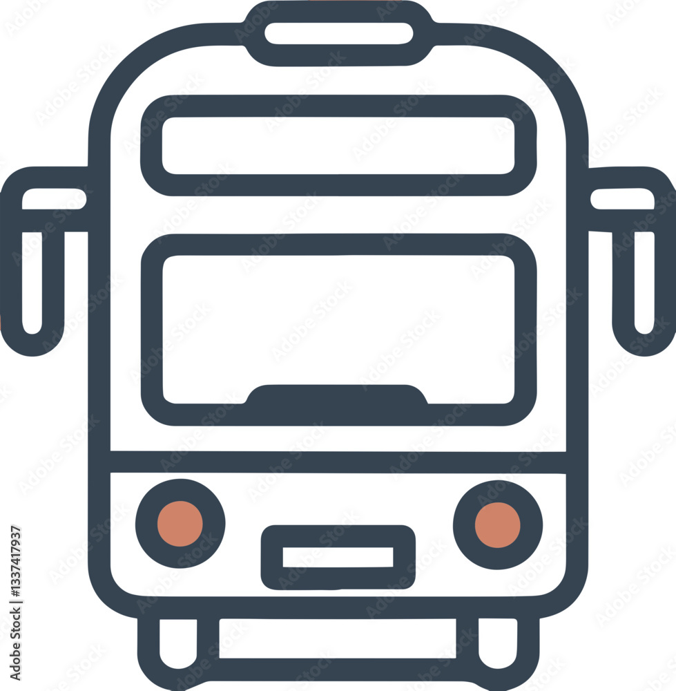 Public transportation bus icon, transportation concept Public transportation bus icon, transportation concept