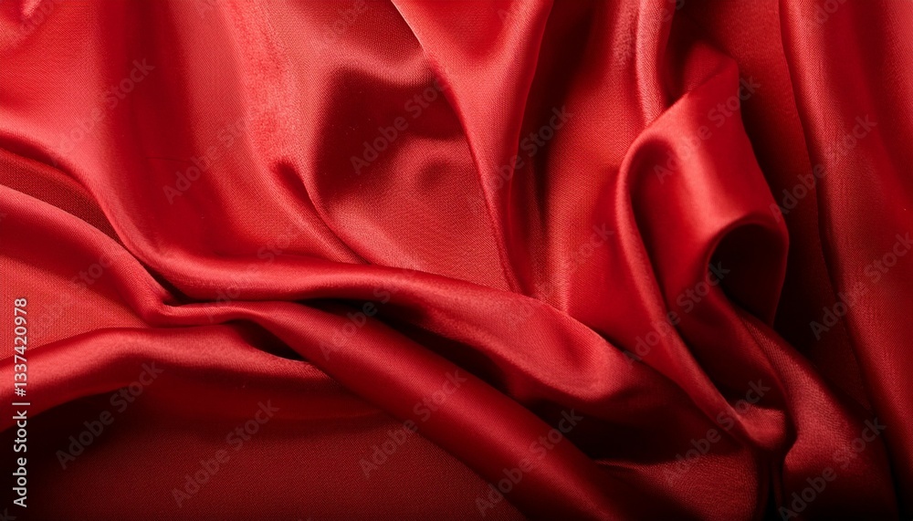 Fototapeta premium close up of red silk background
