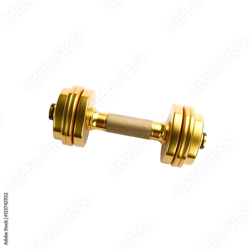 Golden Dumbbell for Fitness and Strength Training