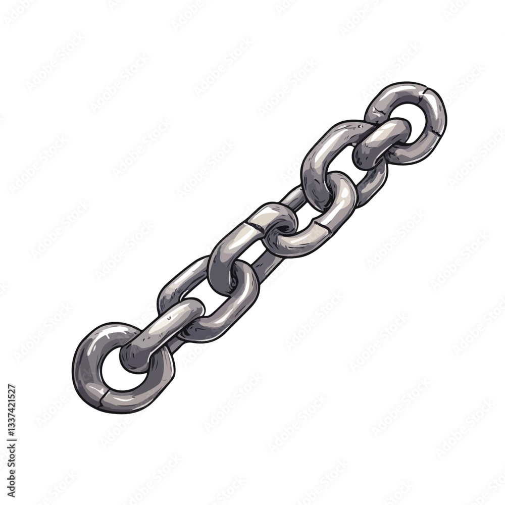 Obraz premium Broken Steel Chain Weak Link Failure Concept
