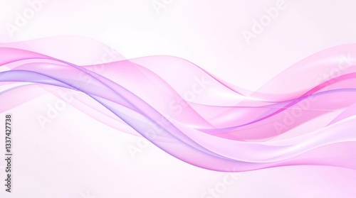 Dreamy Abstract Waves – Soft Pastel Light Flowing Ribbons
