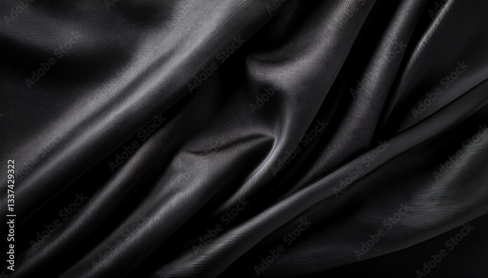 Obraz premium black luxury fabric background with copy space