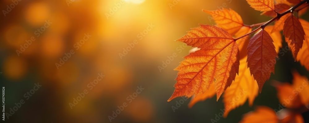 Swirling orange, brown, and gold leaves against a blurred, bokeh background , yellow, warm Swirling orange, brown, and gold leaves against a blurred, bokeh background , yellow, warm