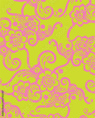 Floral abstract seamless patterns. Vector design for different surfases.