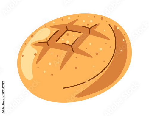 Round bread loaf bakery product
