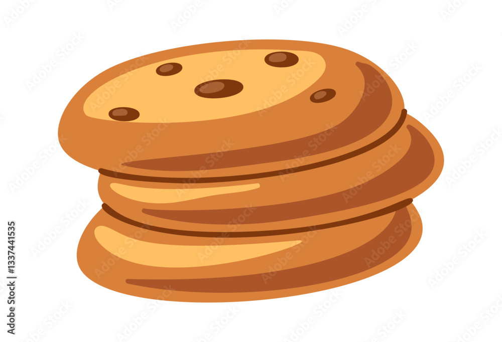 Crispy cookies stack sweet pastry Crispy cookies stack sweet pastry