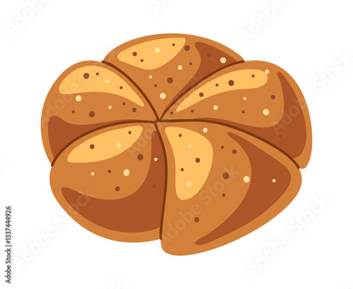 Delicious sweet bun bakery product