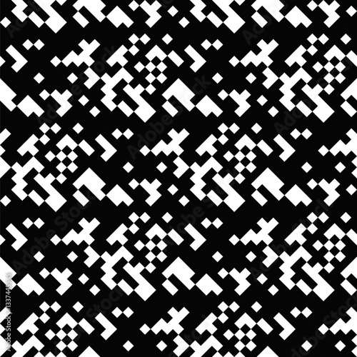 Abstract seamless diagonal black and white pattern background - repeating vector design