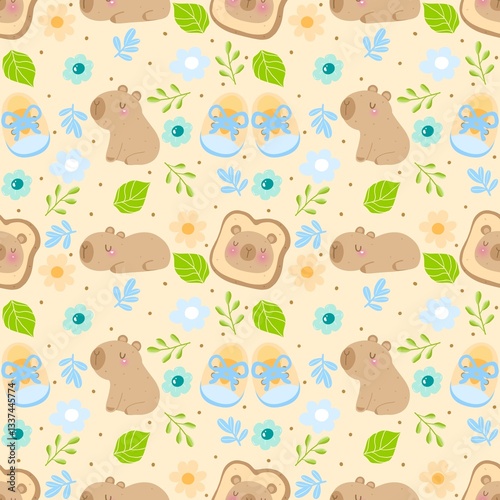 Cute Capybara Seamless