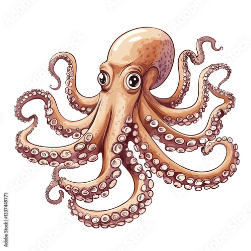 Confident Octopus with Raised Chin - Determined Ey
