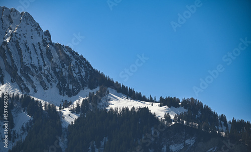 Snowy peaks of the Alps in Austria
