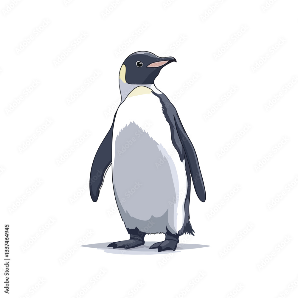 Obraz premium Charming Penguin Full Body Vector Illustration Bird EPS