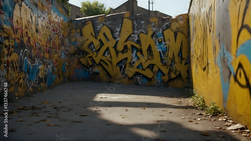 Graffiti Writing on Street Wall 14