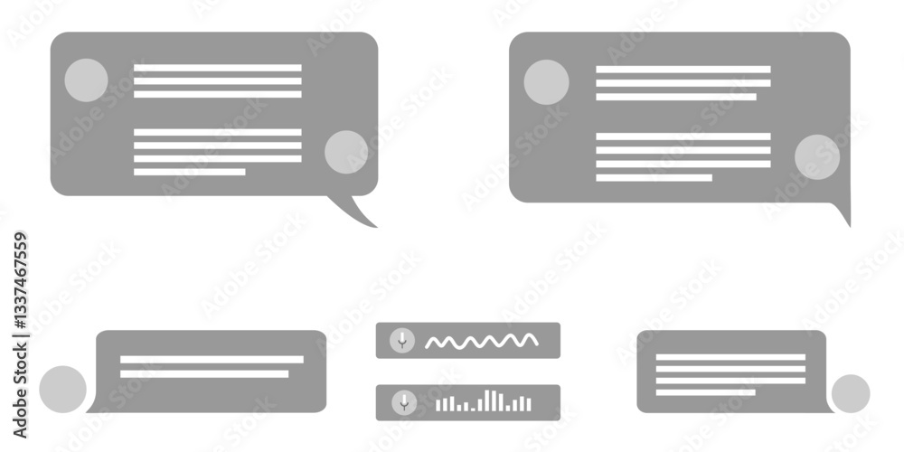 Chat icons – messaging and voice message UI elements Chat icons – messaging and voice message UI elements