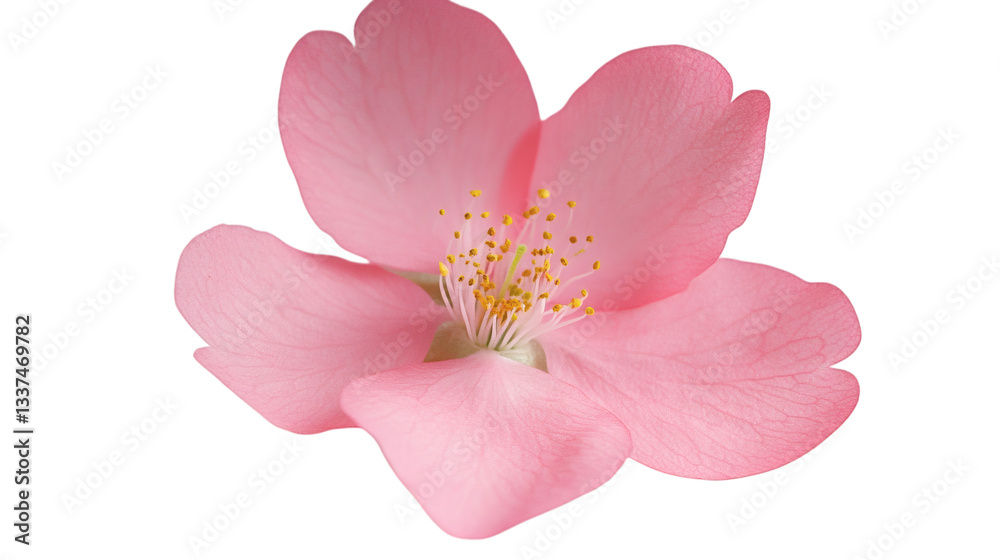 Pink cherry blossom isolated on white background Pink cherry blossom isolated on white background