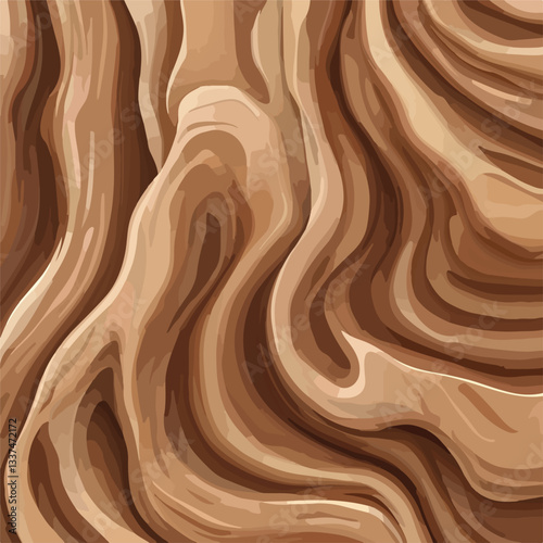 Detailed Wood Grain Texture with Wavy Layers