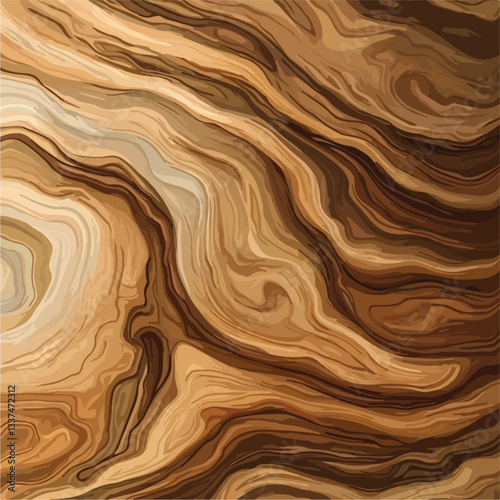 Detailed Wood Grain Texture with Wavy Layers