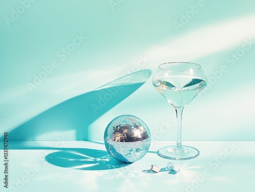 Martini Glass and Disco Ball	