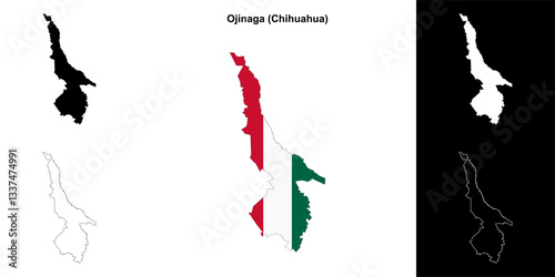Ojinaga outline map
