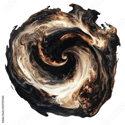 Dramatic Abstract Wood Texture with Dark Burn Design