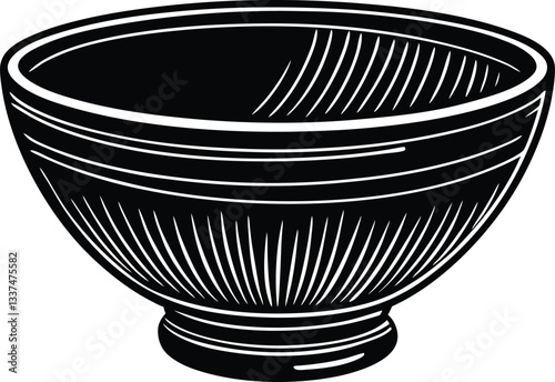 antique bowl isolated on white